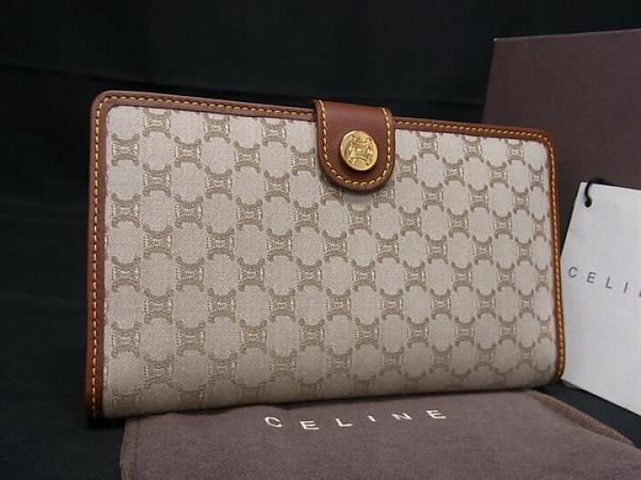 楽天市場】□極美品□ CELINE セリーヌ マカダム柄 キャンバス 二 