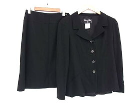 ■極美品■ CHANEL シャネル P15046V02954 94305 ウール100％ スーツ フォーマル セットアップ スカート サイズ40 洋服 FK3457