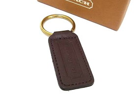 ■極美品■ COACH コーチ レザー キーホルダー キーリング バッグチャーム メンズ レディース ブラウン系 DM7478