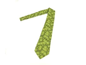 ■新品同様■ CHANEL シャネル ココマーク シルク100% シェル 貝柄 ネクタイ メンズ グリーン系 FE3296