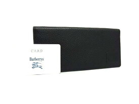 ■美品■ Burberrys バーバリーズ レザー 内部ノバチェック 二つ折り 長財布 札入れ カード入れ レディース ブラック系 FG3847