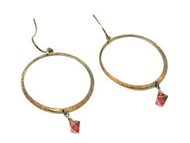 VALENTINO ヴァレンティノ SV925 カラーストーン ピアス アクセサリー レディース ゴールド系×レッド系 DG1905