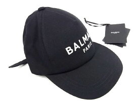 ■新品同様■ BALMAIN バルマン コットン100％ ベースボールキャップ 帽子 表記サイズ TU メンズ ブラック系 AT5795
