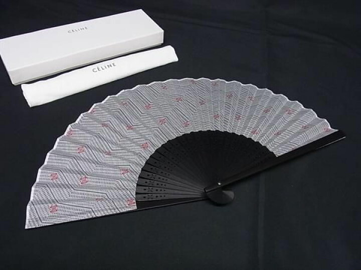 楽天市場】□新品同様□ CELINE セリーヌ マカダム 扇子 団扇 うちわ  