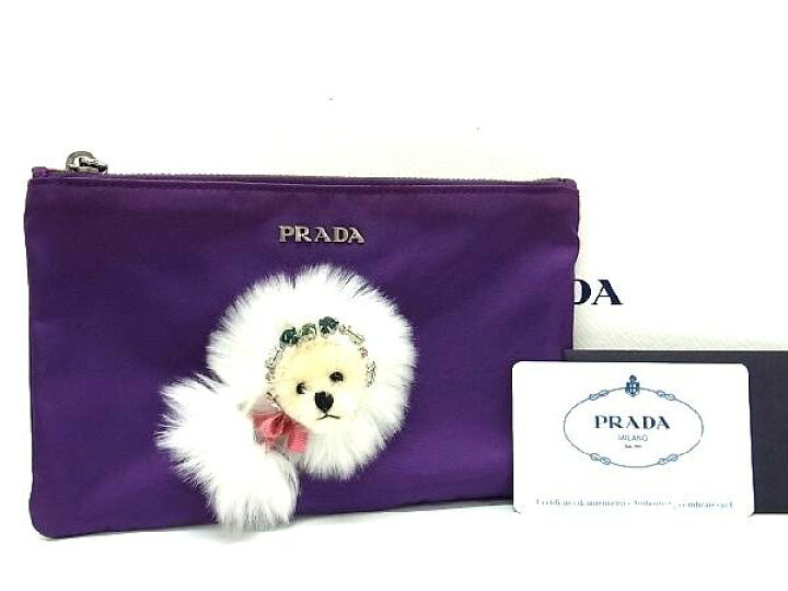 楽天市場】□美品□ PRADA プラダ 1M1214 テスートナイロン ポーチ 