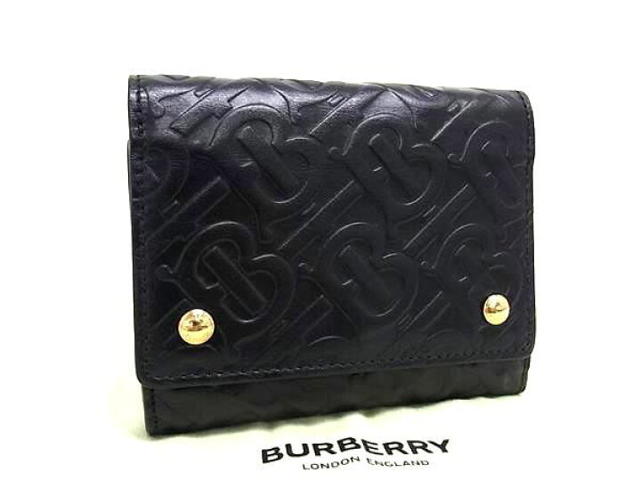 楽天市場】□新品同様□ BURBERRY バーバリー TBモノグラム レザー 三 