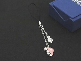 SWAROVSKI スワロフスキー ストラップ キーホルダー チャーム レディース シルバー系×ピンク系 DN2121