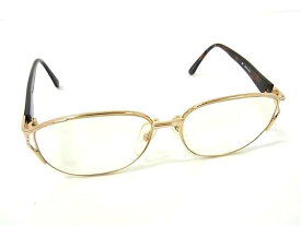 ■美品■ YVESSAINTLAURENT イヴサンローラン 30-2722 55□14 135 度入り べっ甲調 メガネ 眼鏡 ゴールド系×ブラウン系 DL1093