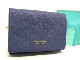 ■新品■未使用■ Samantha Thavasa サマンサタバサ レザー 二つ折り 財布 札入れ 小銭入れ ウォレット レディース ブルー系 DN2469