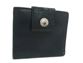 BVLGARI ブルガリブルガリ レザー 三つ折り 財布 札入れ 小銭入れ ウォレット レディース メンズ ブラック系 DN2486