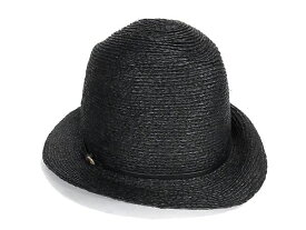 ■極美品■ HELEN KAMINSKI ヘレンカミンスキー ラフィア ハット 帽子 レディース ブラック系 AT3390