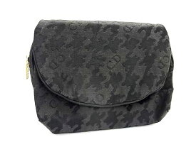 ■美品■ ChristianDior クリスチャンディオール キャンバス メイクポーチ 化粧ポーチ マルチケース ブラック系 DI8235