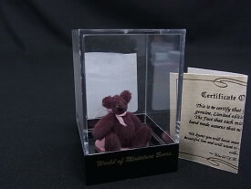 ■美品■ World of Miniature Bears ワールドオブミニチュアベア クマ くま オブジェ 置物 インテリア ワインレッド系 DN2034