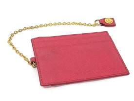 PRADA プラダ サフィアーノレザー パスケース 定期入れ カードケース カード入れ レディース ピンク系 DN2797