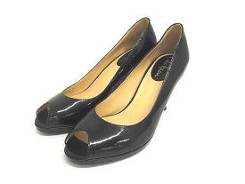 COLE HAAN コールハーン パテントレザー ヒール パンプス 表記サイズ 7 1/2 (約24.5cm) 靴 シューズ レディース ブラック系 DN3128