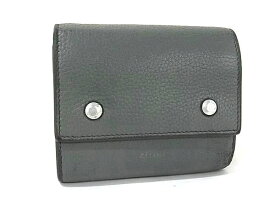 CELINE セリーヌ スモールフォールデッド マルチファンクション レザー 三つ折り 財布 ウォレット 小銭入れ 札入れ グレー系 DN3187