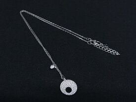 ■美品■ SWAROVSKI スワロフスキー ラインストーン ネックレス ペンダント アクセサリー レディース シルバー系 DN3204