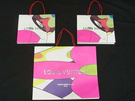 ■極美品〜■ LOUIS VUITTON ルイヴィトン 村上隆 コラボ ショッパー 紙袋 3点セット まとめ売り マルチカラー DH6311