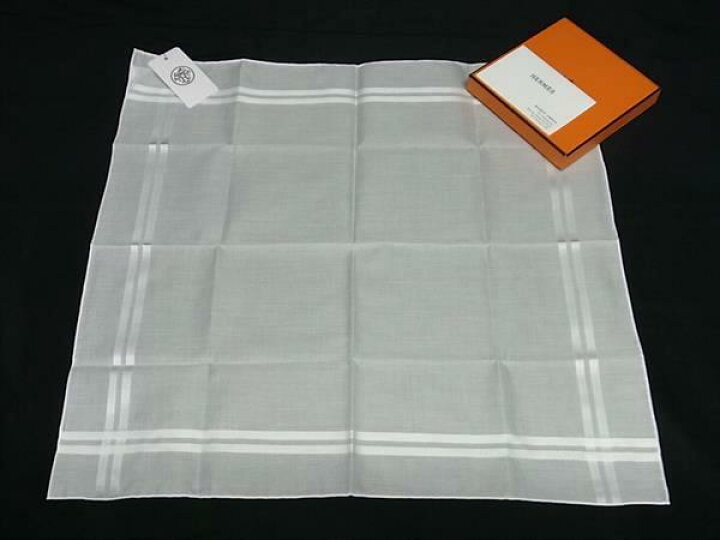 □新品同様□ HERMES エルメス コットン100％ ハンカチーフ ポケット  