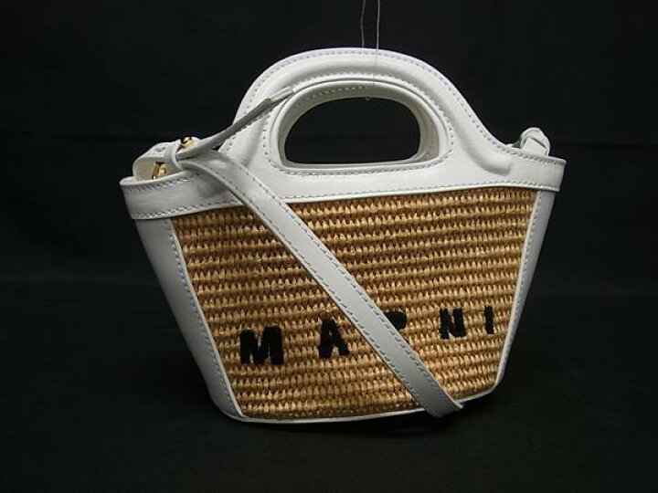 楽天市場】□新品同様□ MARNIマルニ トロピカリア ストロー×レザー 
