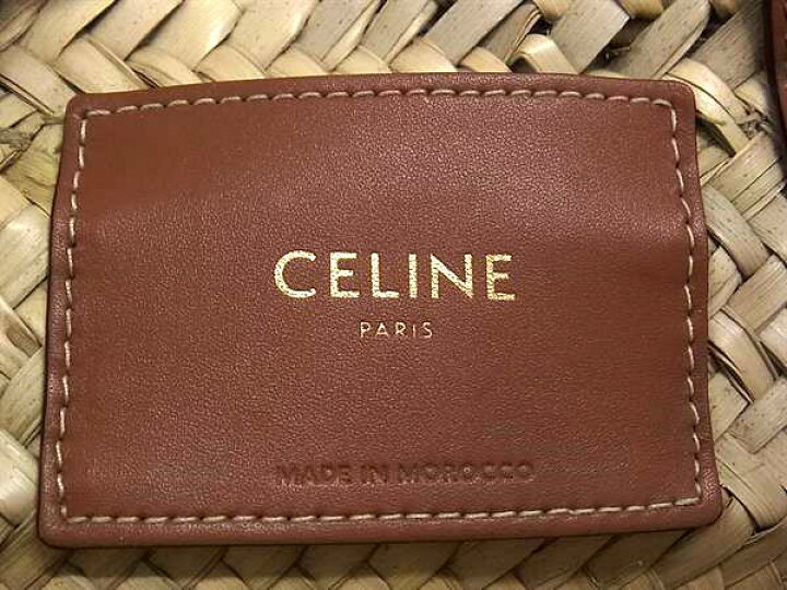 楽天市場】□美品□ CELINE セリーヌ トリオンフ パニエ ストロー かご 
