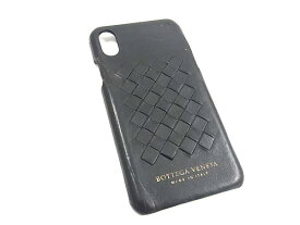 BOTTEGA VENETA ボッテガヴェネタ イントレチャート レザー iPhoneX/XS 対応 スマホケース アイフォンケース ブラック系 DL8602