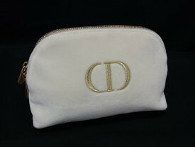 ChristianDior クリスチャンディオール ベロア ポーチ マルチケース 小物入れ レディース アイボリー系 DL8022