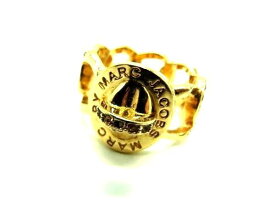 ■美品■ MARC BY MARC JACOBS マークバイマークジェイコブス ラインストーン リング 指輪 アクセサリー 約15号 ゴールド系 DD8980