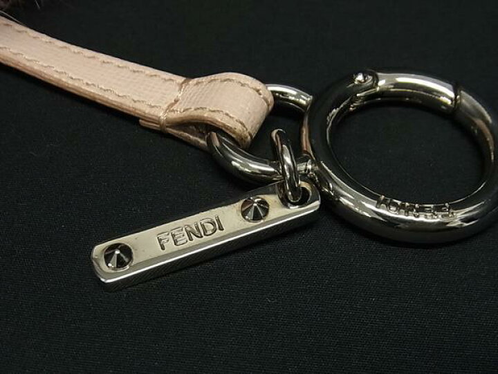 楽天市場】□美品□ FENDI フェンディ ポンポンチャーム ファー×レザー  