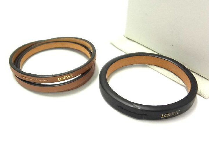 楽天市場】□新品□未使用□ LOEWE ロエベ レザー 3連 ブレスレット 