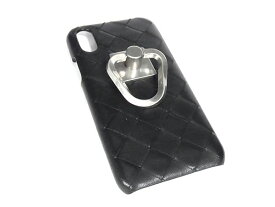 ■極美品■ BOTTEGA VENETA ボッテガヴェネタ イントレチャート レザー iPhoneX/XS対応 アイフォンケース ブラック系 BS4994