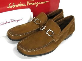 ■新品同様■ Salvatore Ferragamo フェラガモ ダブルガンチーニ ローファー サイズ 7 (約25.0cm) 靴 シューズ メンズ ブラウン系 AU9494
