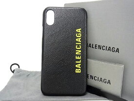 ■新品■未使用■ BALENCIAGA バレンシアガ レザー iPhoneX/XS対応 iPhoneケース スマホケース アイフォンケース ブラック系 BG2900