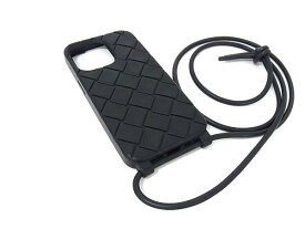 BOTTEGA VENETA ボッテガヴェネタ イントレチャート ラバー iPhone 14 Pro対応 アイフォンケース ブラック系 FM4108