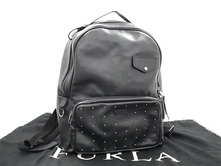 楽天市場】□新品同様□ FURLA フルラ レザー スタッズ リュックサック  