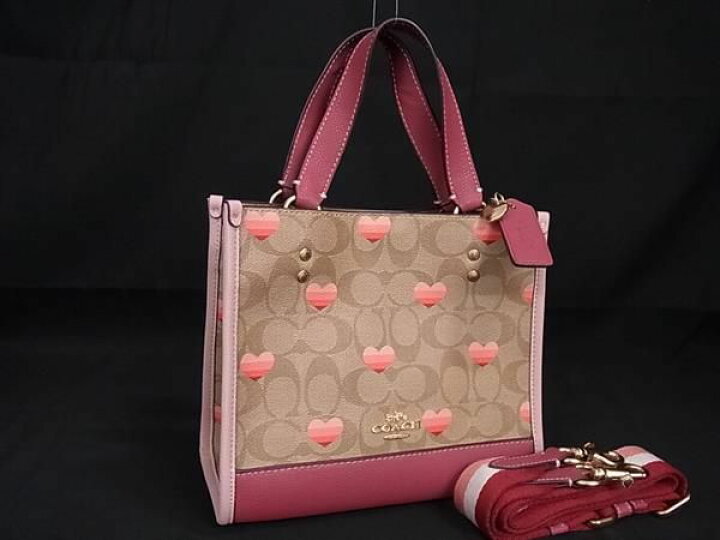 楽天市場】□新品同様□ COACH コーチ CA621 シグネチャー PVC×レザー 