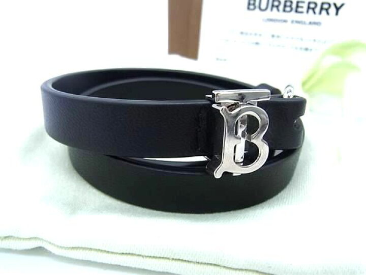 楽天市場】□新品□未使用□ BURBERRY バーバリー レザー 2連 