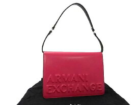 ■新品同様■ ARMANI EXCHANGE アルマーニエクスチェンジ レザー ワンショルダー ショルダーバッグ レディース ピンク系 AT2958