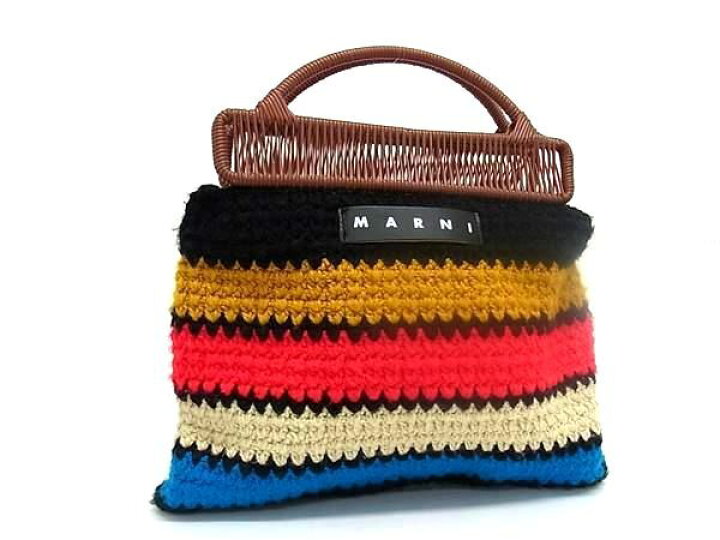 楽天市場】□極美品□ MARNI マルニ クロシェバッグ ウール 