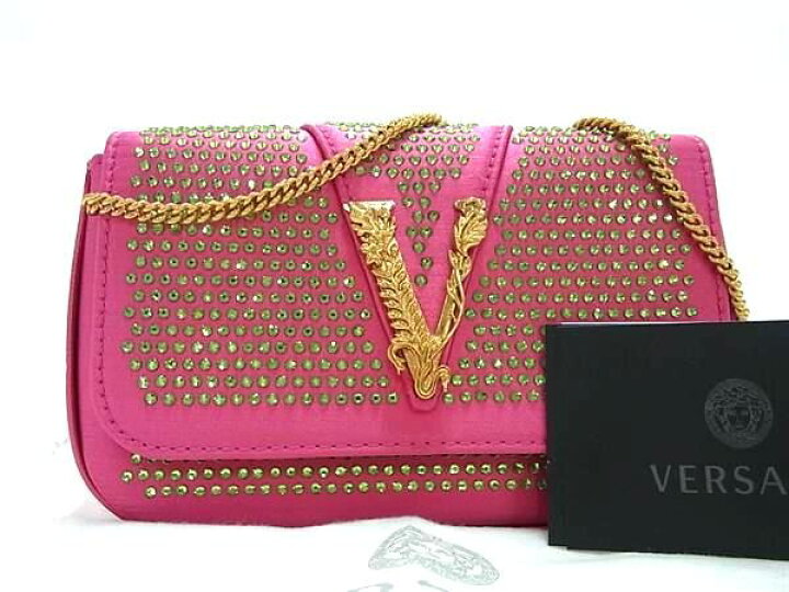 楽天市場】□新品同様□ VERSACE ヴェルサーチ サテン カラーストーン 