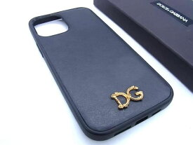 ■美品■ DOLCE＆GABBANA ドルチェ&amp;ガッバーナ レザー iPhone 13ProMax 対応 アイフォンケース スマホケース ブラック系 BE7768