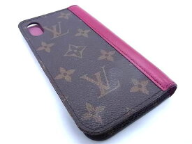 LOUIS VUITTON ルイヴィトン M68685 モノグラム フォリオ iPhone X/XS 対応 アイフォンケース スマホケース ブラウン系×レッド系 AZ0095