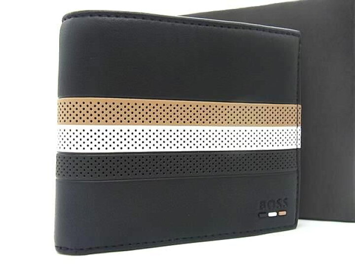 楽天市場】□新品□未使用□ BOSS ボス レザー 二つ折り 財布 