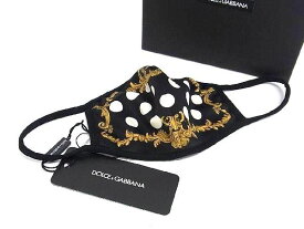 ■新品同様■ DOLCE＆GABBANA ドルチェ&amp;ガッバーナ ポリエステル94％×ポリウレタン5％×コットン1％ フェイスマスク ブラック系 AX5690