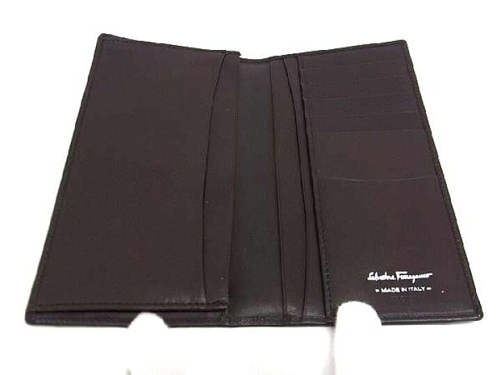 □極美品□ Salvatore Ferragamo フェラガモ 228131 レザー 二つ折り 