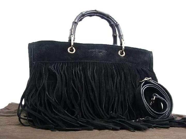 楽天市場】□美品□ GUCCI グッチ 349198 バンブー スエード フリンジ 