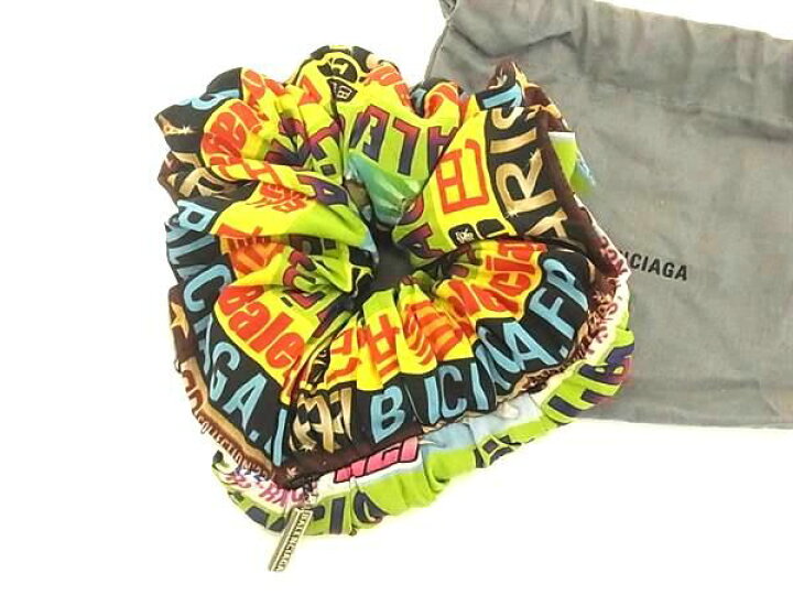 楽天市場】□新品□未使用□ BALENCIAGA バレンシアガ 総柄 シュシュ 