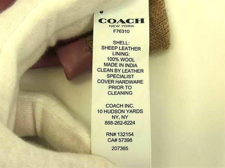 楽天市場】□新品同様□ COACH コーチ F76310 シープスキン 手袋  
