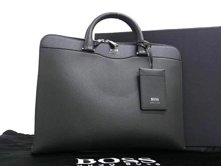 楽天市場】□新品同様□ HUGO BOSS ヒューゴボス レザー ハンドバッグ 