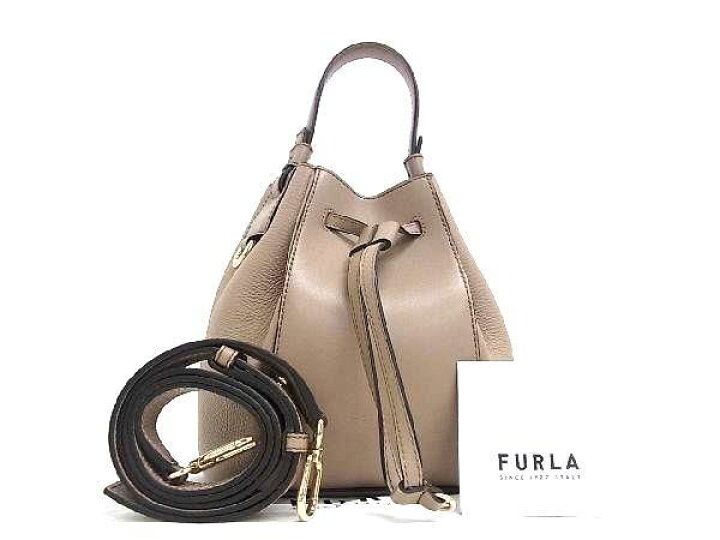 楽天市場】□新品同様□ FURLA フルラ ミアステラ レザー 巾着型 2WAY 